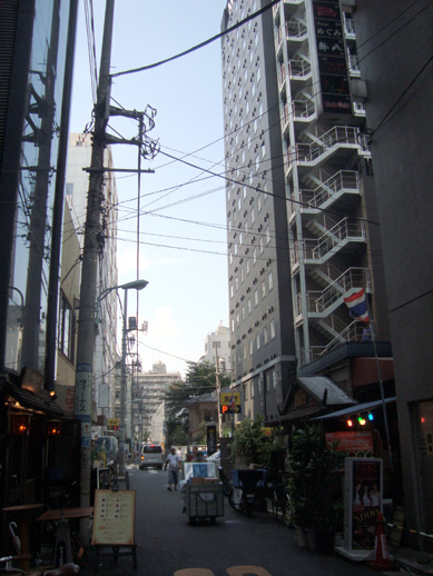 アパホテル池袋駅北(通りの南側から)