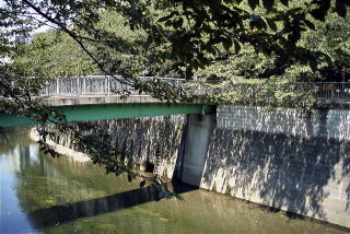 松尾芭蕉ゆかりの「神田上水」取水点（大洗堰）にかかる大滝橋