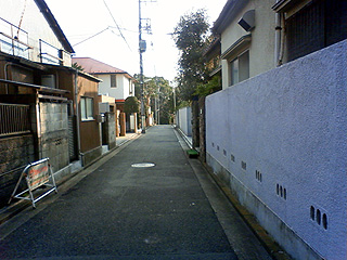 みつ井旅館前から井の頭公園への道